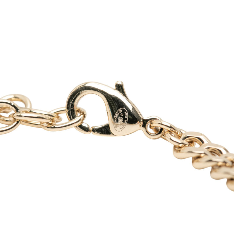 CC Gold Plated Strass Logo Choker Necklace - Image 5