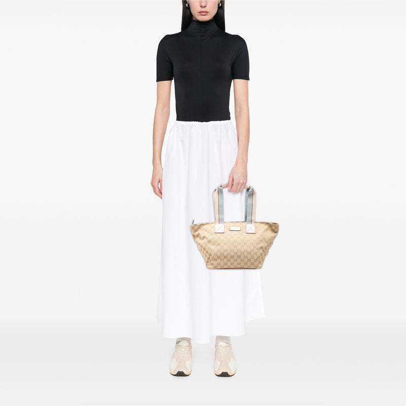 GG Canvas Web Tote - Image 7