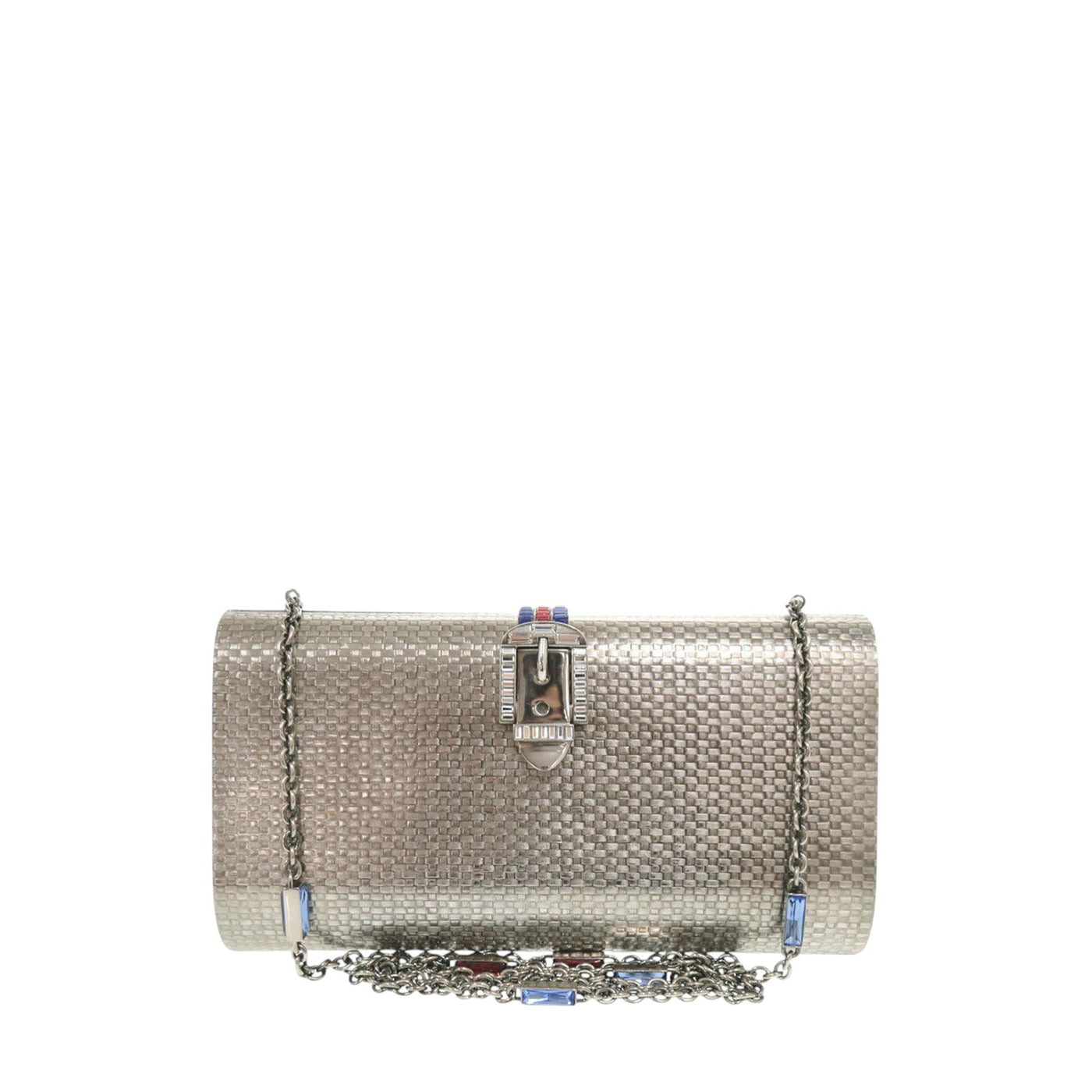 Brass Crystal Web Buckle Chain Shoulder Bag - Image 1