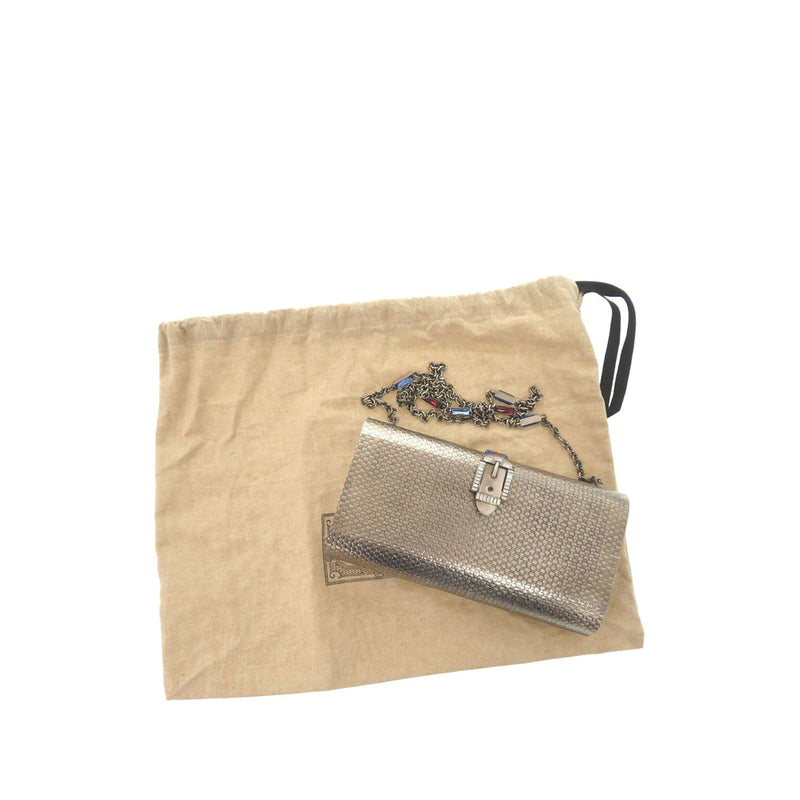 Brass Crystal Web Buckle Chain Shoulder Bag - Image 16