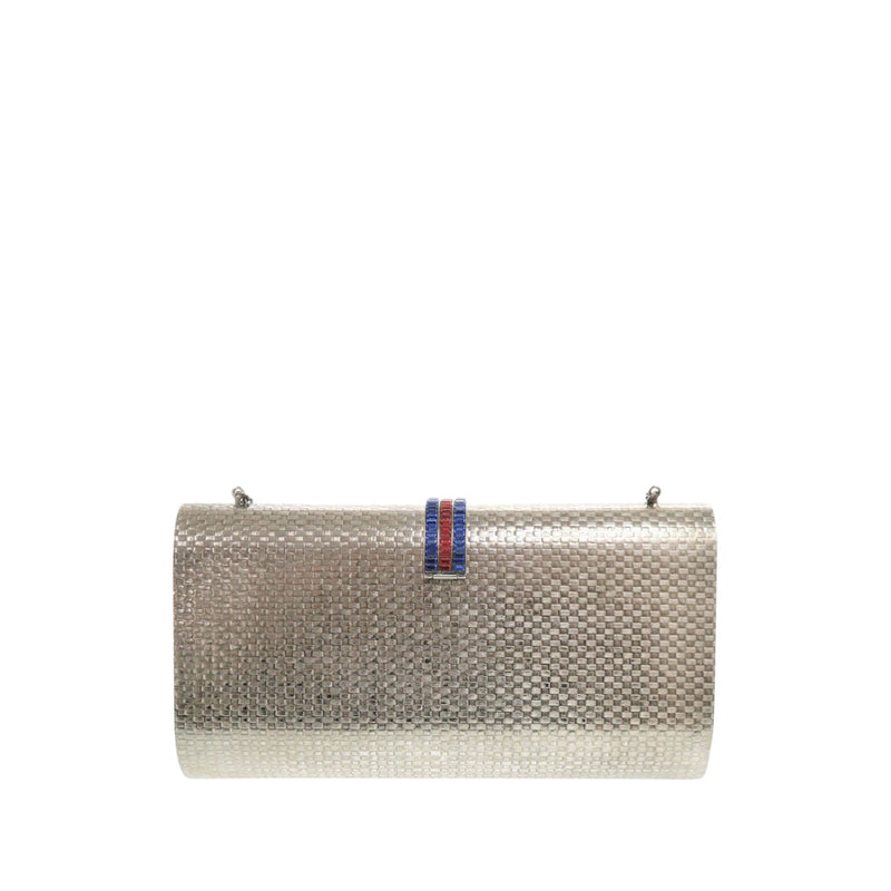 Brass Crystal Web Buckle Chain Shoulder Bag - Image 2