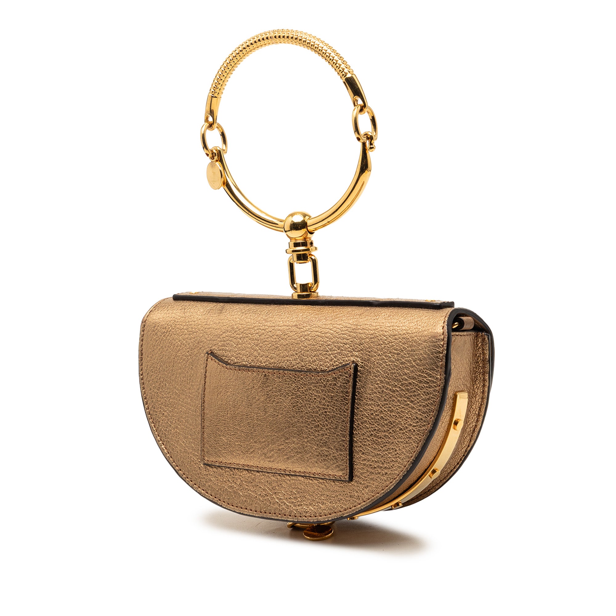 Metallic Leather Nile Bracelet Minaudiere Bag - Image 2