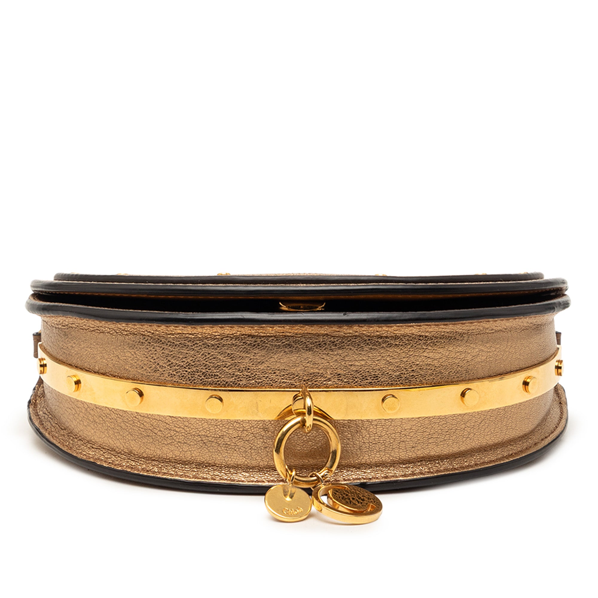 Metallic Leather Nile Bracelet Minaudiere Bag - Image 3