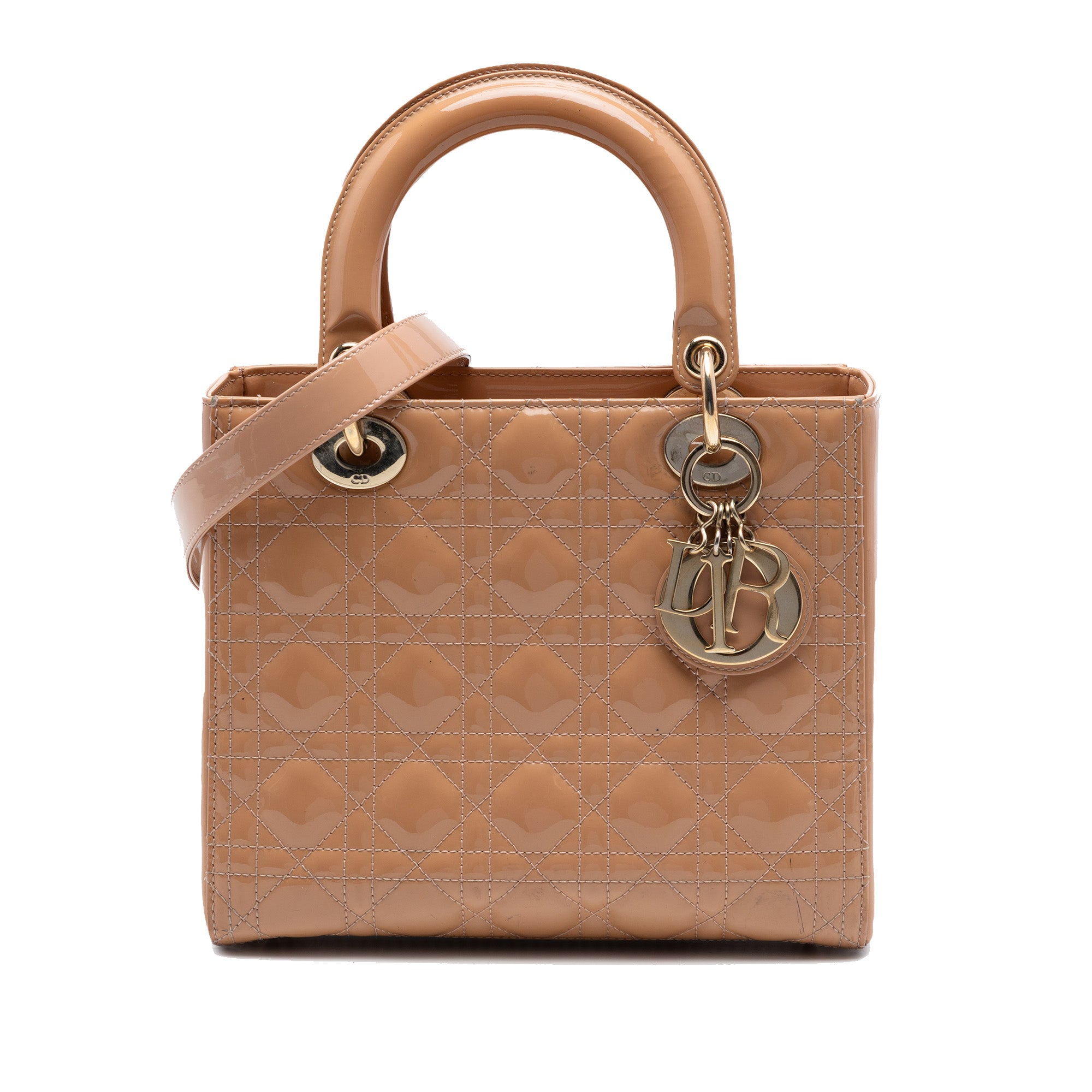 Medium Patent Cannage Lady Dior - Image 1