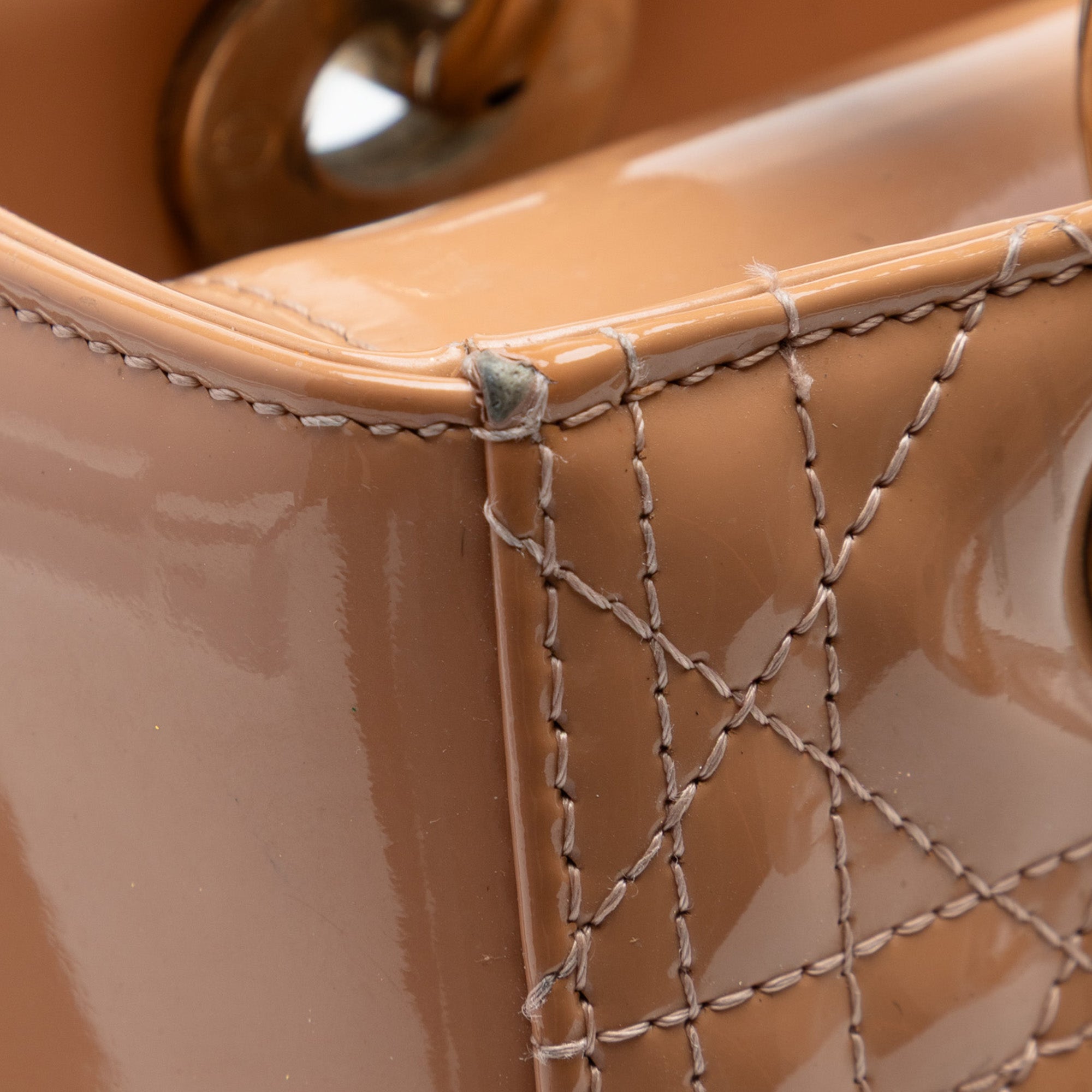 Medium Patent Cannage Lady Dior - Image 6