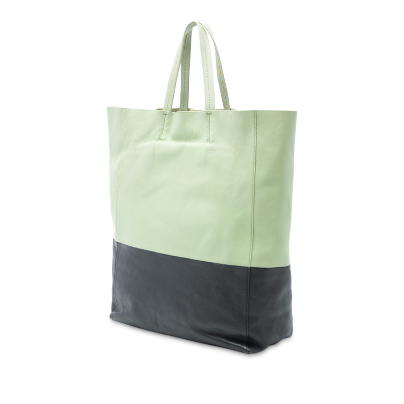 Bicolor Leather Vertical Cabas Tote - Image 2