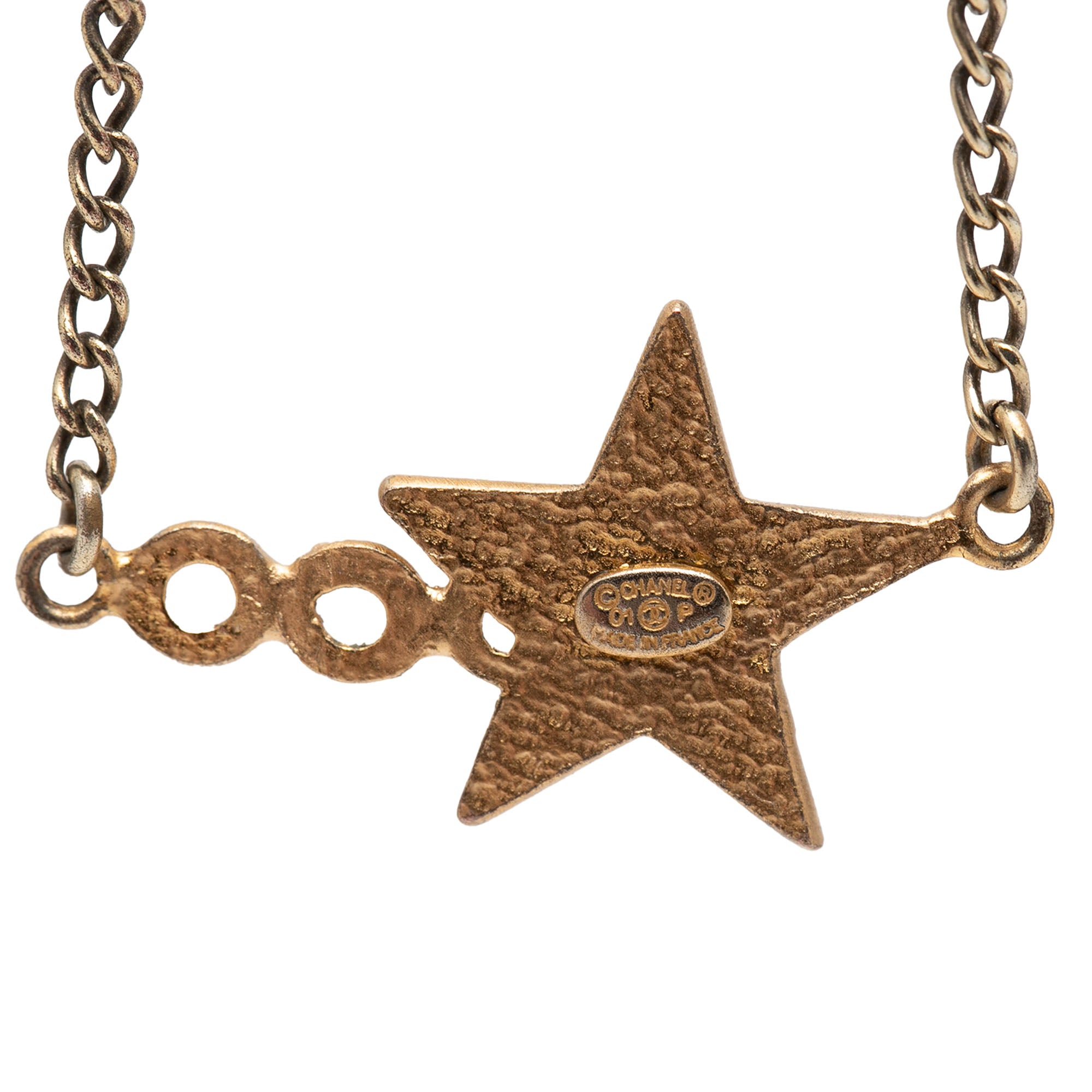 CC Gold Plated Enamel Coco Star Pendant Necklace - Image 3