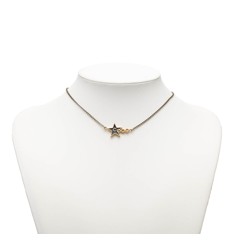 CC Gold Plated Enamel Coco Star Pendant Necklace - Image 5