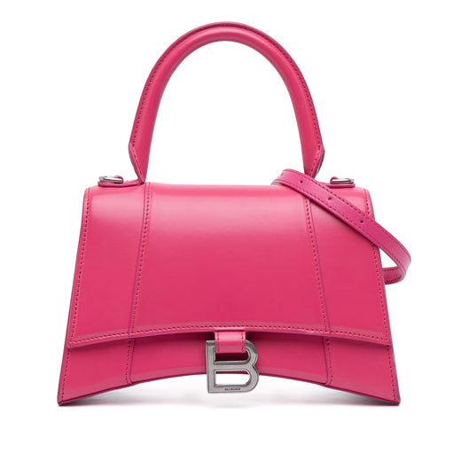 Small Shiny Box Calfskin Hourglass Satchel - Image 1