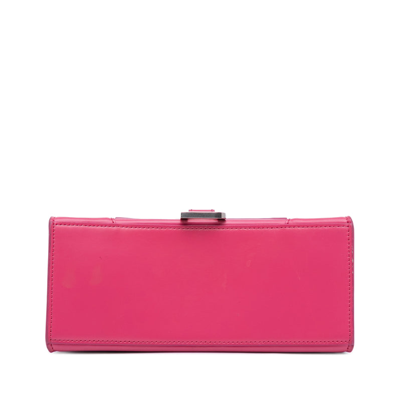 Small Shiny Box Calfskin Hourglass Satchel - Image 3