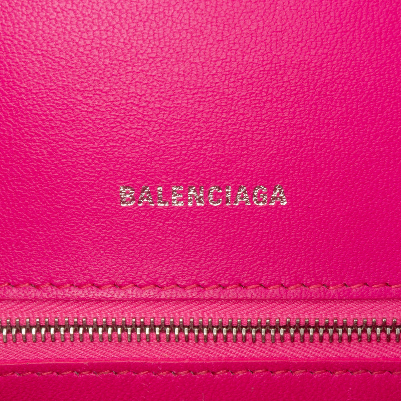 Small Shiny Box Calfskin Hourglass Satchel - Image 5
