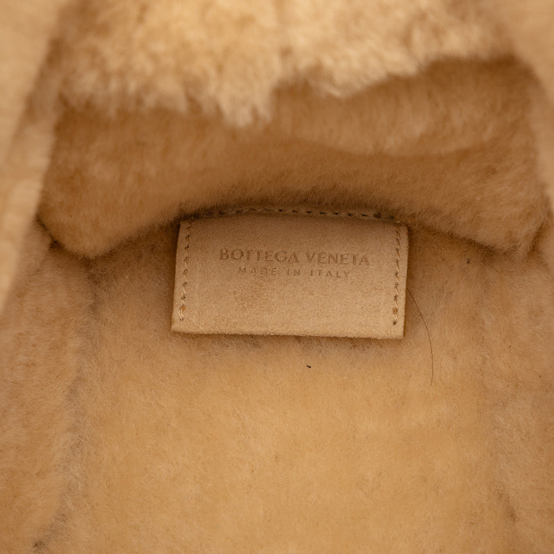 Small Suede and Shearling Maxi Intrecciato Arco Tote - Image 5