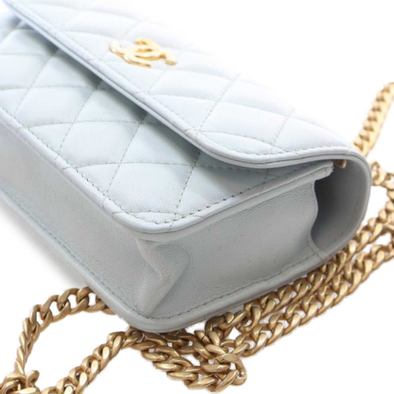 Mini CC Lambskin Camellia Crush Clutch With Chain - Image 12