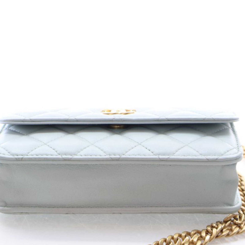 Mini CC Lambskin Camellia Crush Clutch With Chain - Image 6