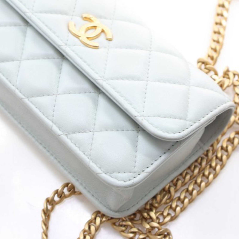 Mini CC Lambskin Camellia Crush Clutch With Chain - Image 8