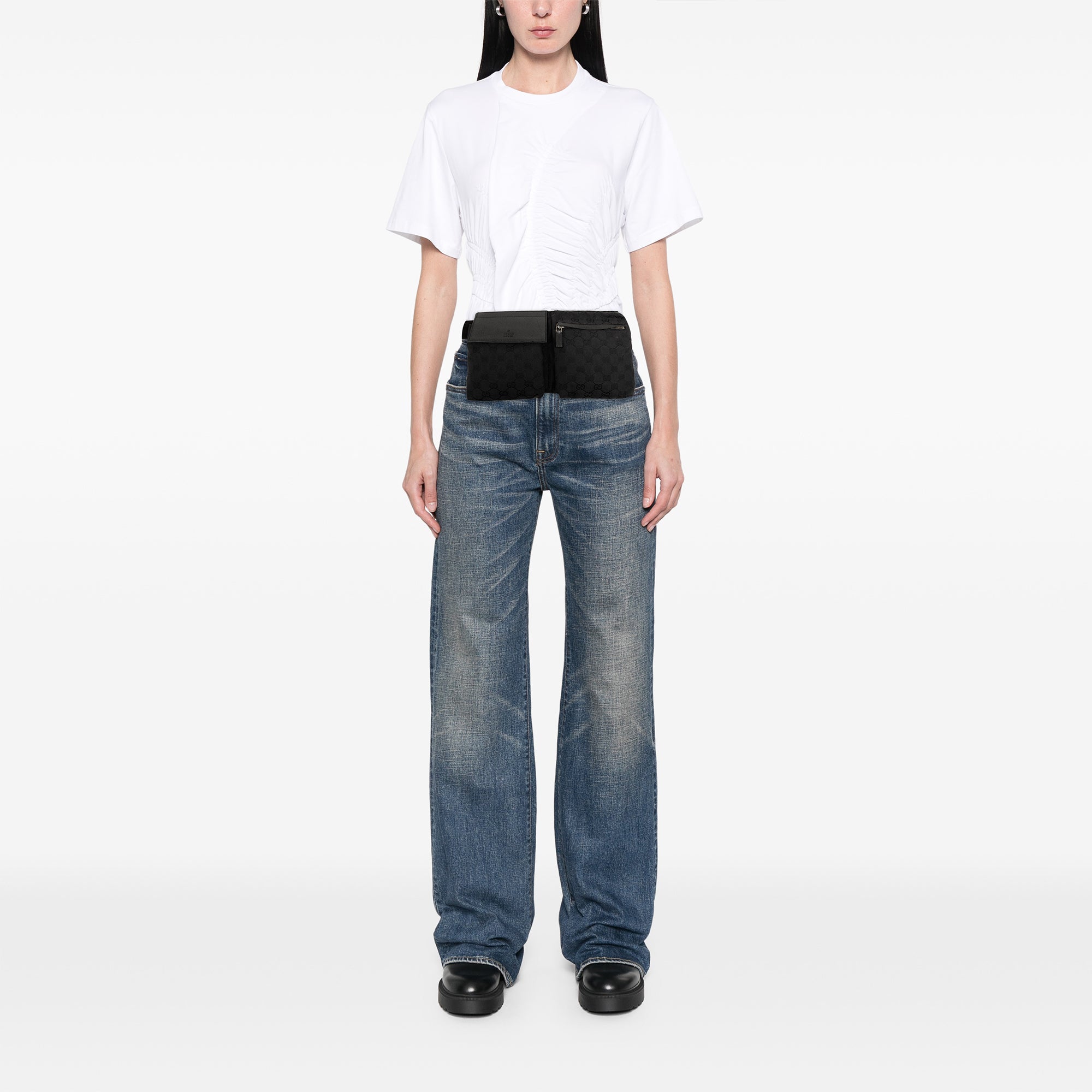 GG Canvas Double Pocket Belt Bag - Image 7