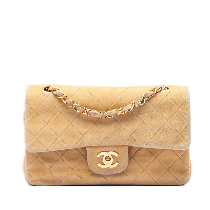 Small Classic Suede Double Flap
