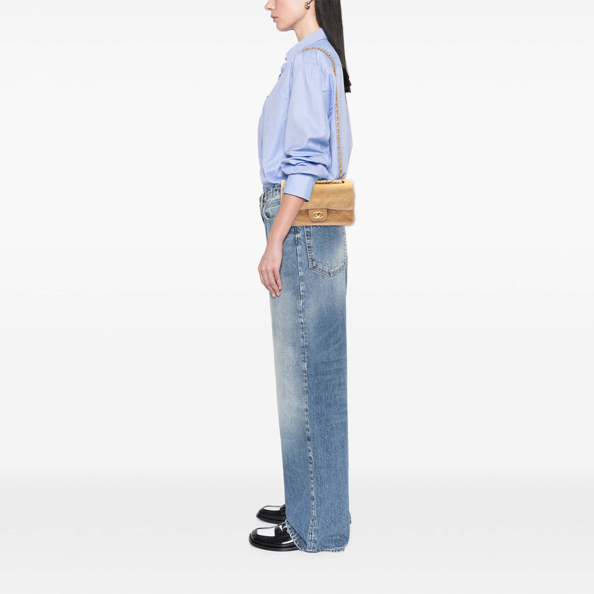 Small Classic Suede Double Flap - Image 6