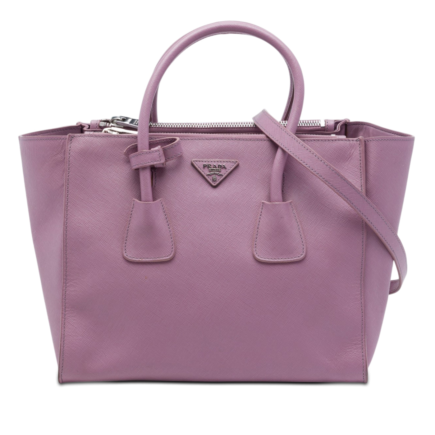 Medium Saffiano Twin Pocket Satchel - Image 1