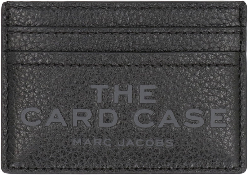Marc Jacobs Grainy Leather Card Case — Black Cow Hide Wallets & Purses