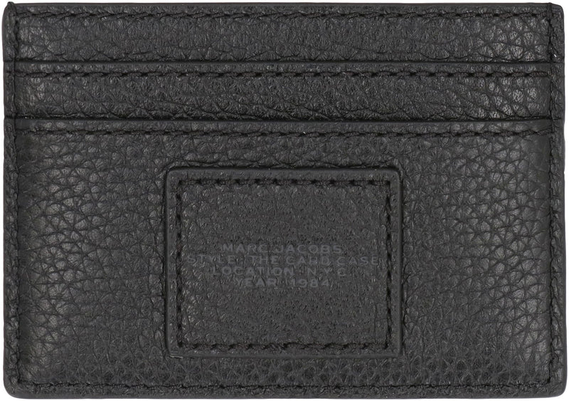 Marc Jacobs Grainy Leather Card Case — Black Cow Hide Wallets & Purses
