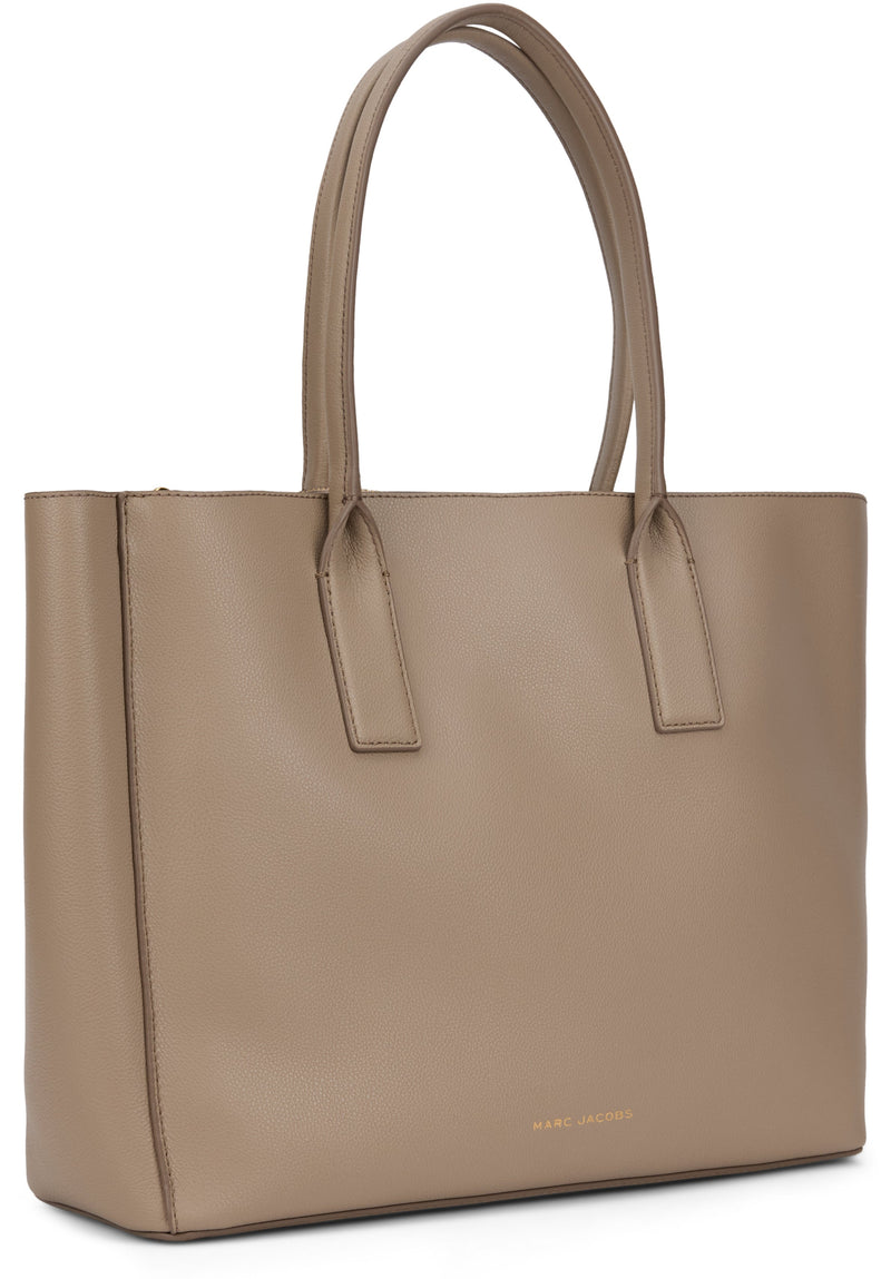 Marc Jacobs Structured Leather Tote Bag — Gray Cow Hide