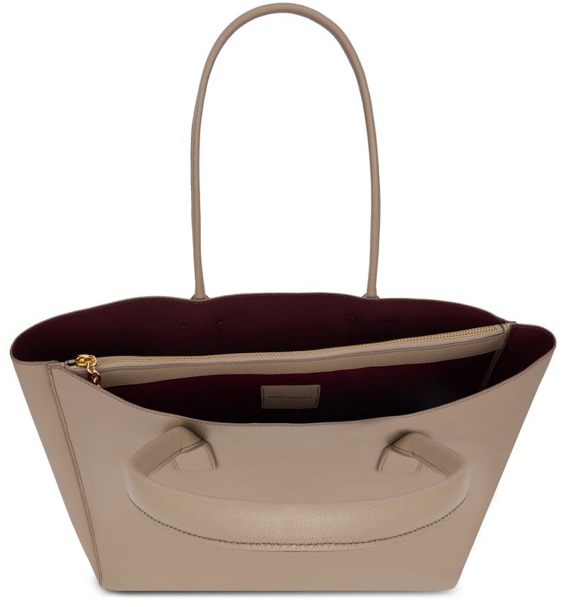 Marc Jacobs Structured Leather Tote Bag — Gray Cow Hide
