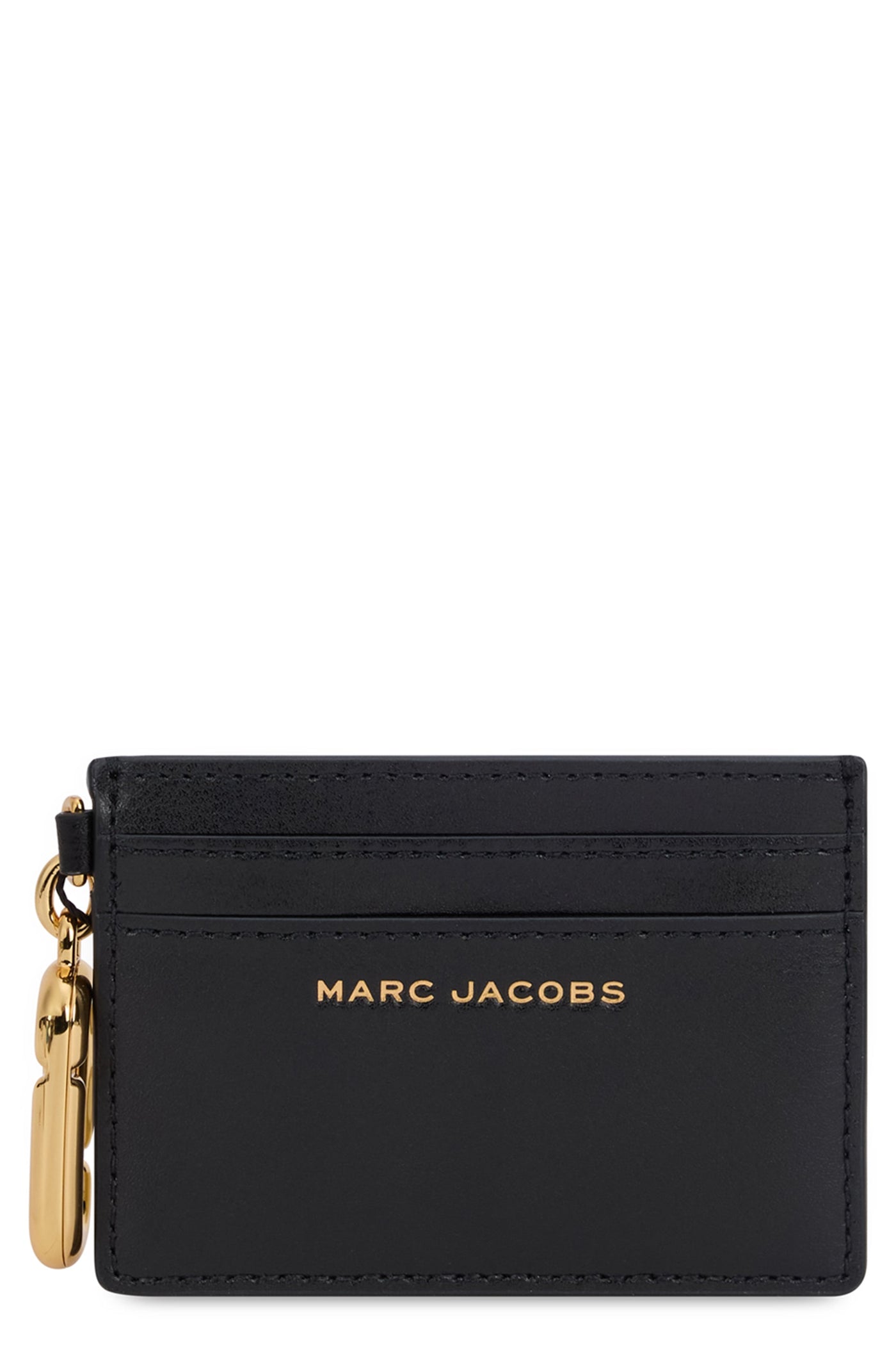 Marc Jacobs Calfskin With Charm Card Case — Black Wallets & Purses