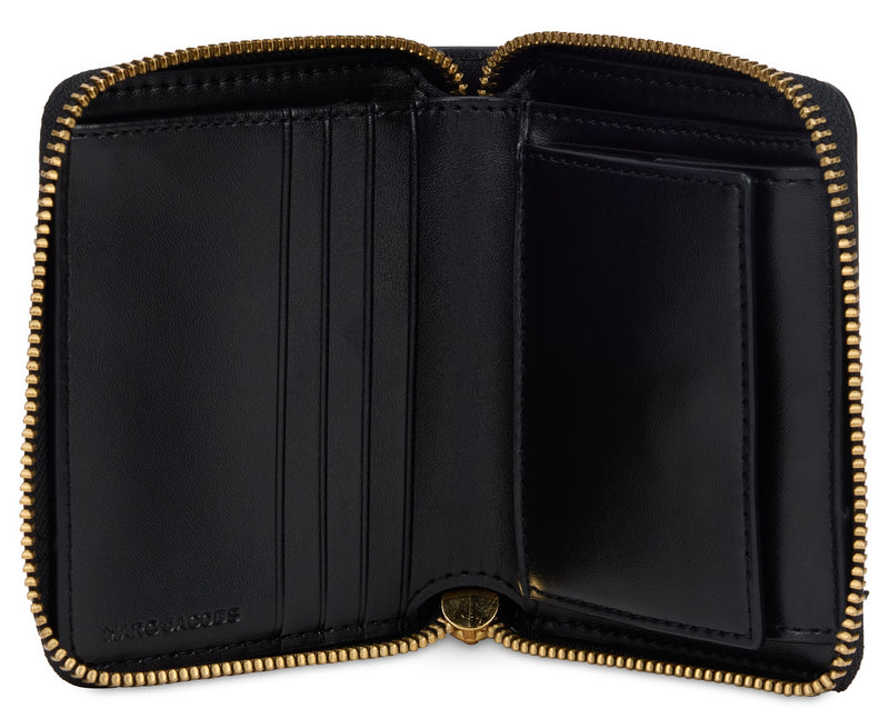 Marc Jacobs Calfskin Zip Wallet — Black & Purses