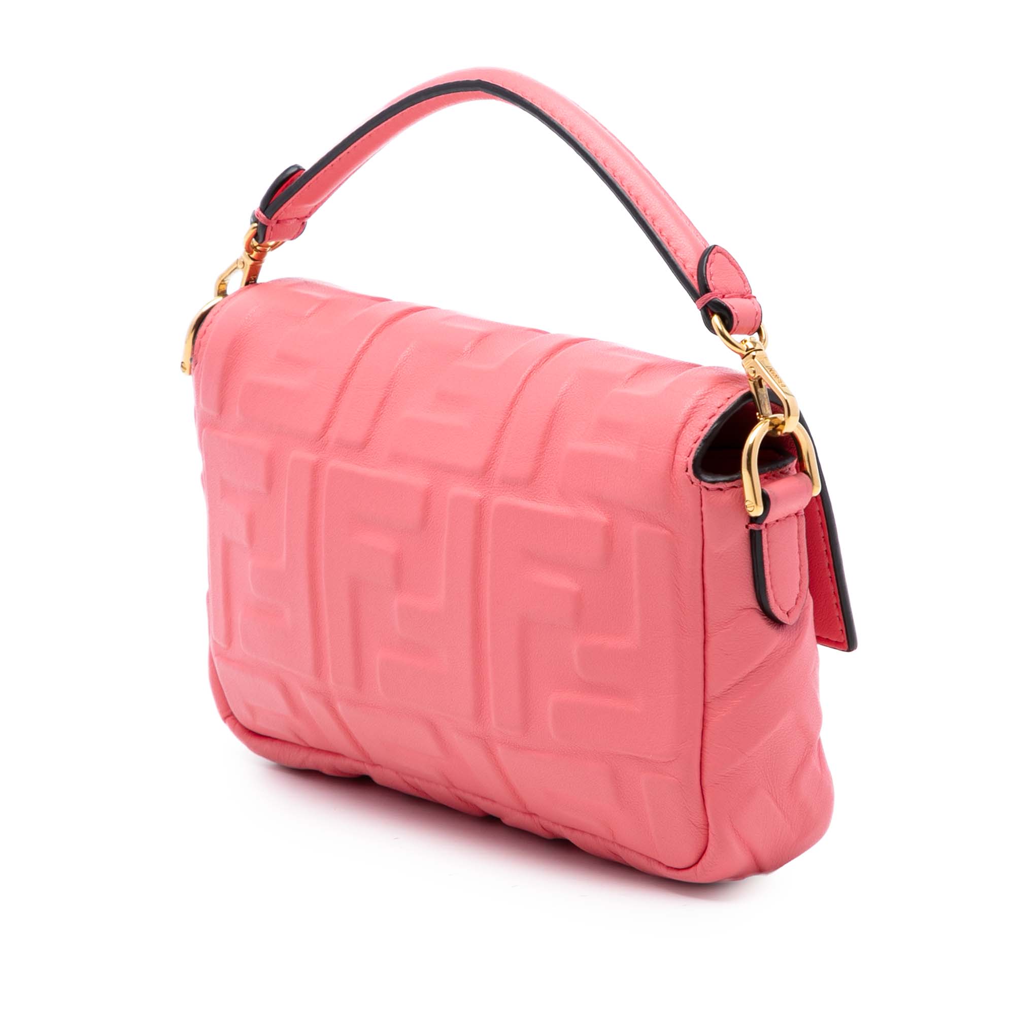 Mini Zucca Embossed Leather Baguette Satchel - Image 2
