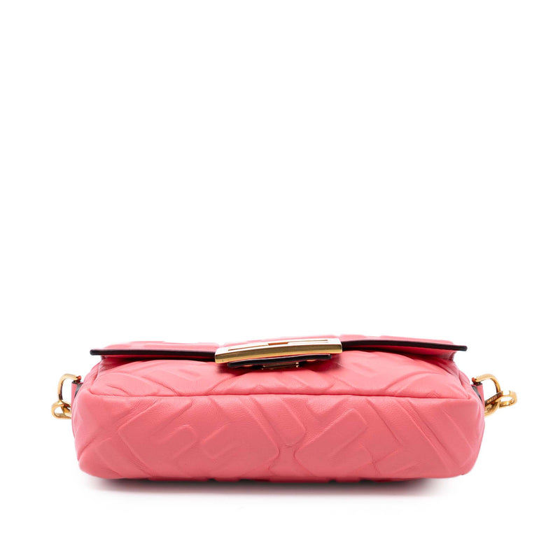 Mini Zucca Embossed Leather Baguette Satchel - Image 3
