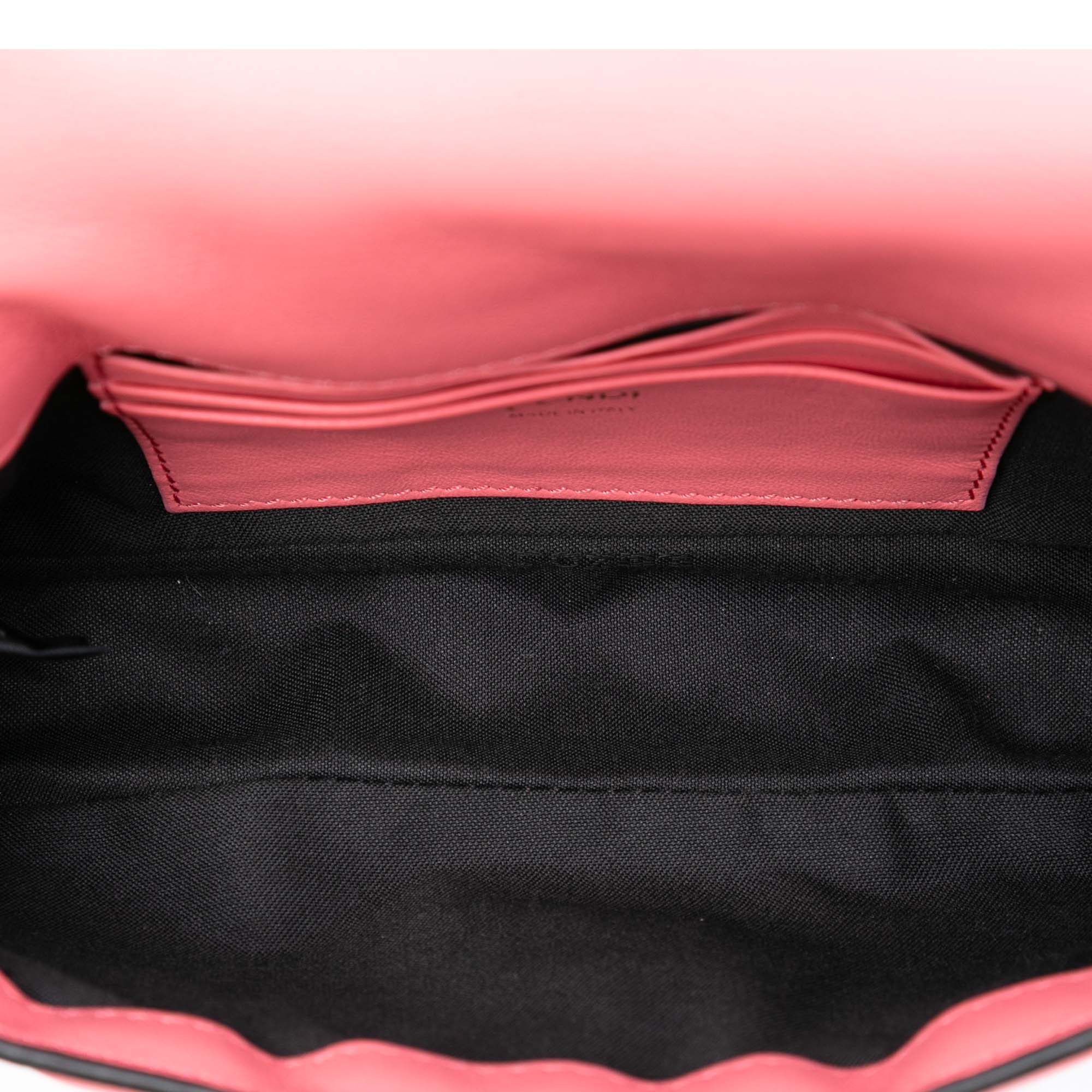 Mini Zucca Embossed Leather Baguette Satchel - Image 4