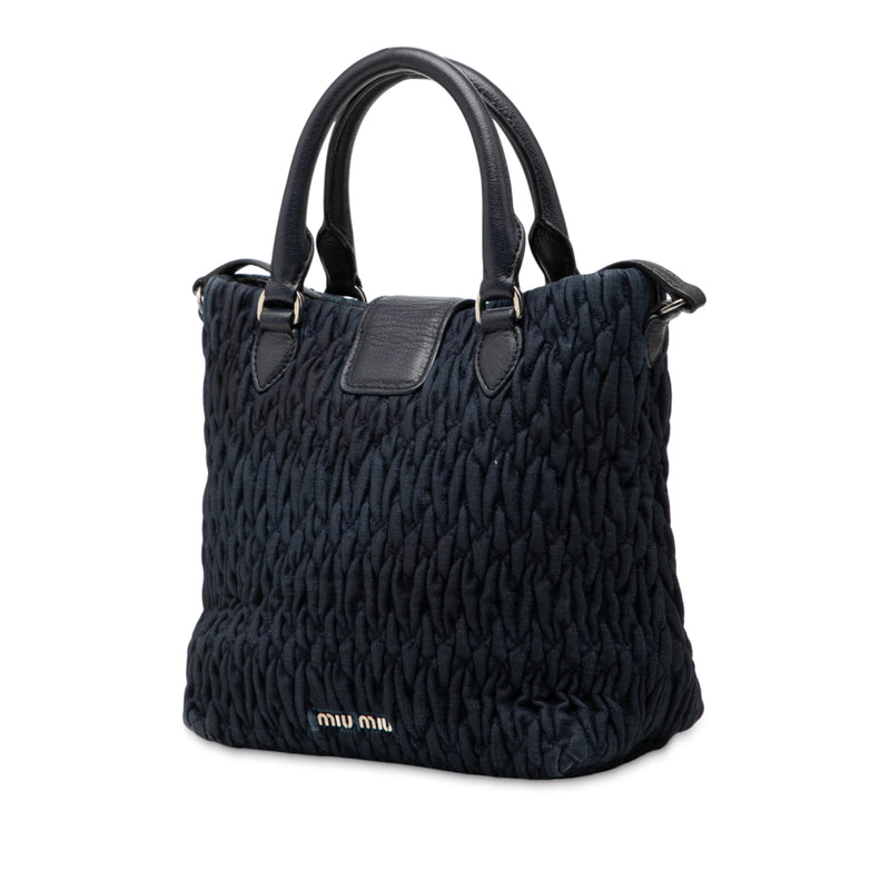Matelasse Denim Crystal Satchel - Image 2