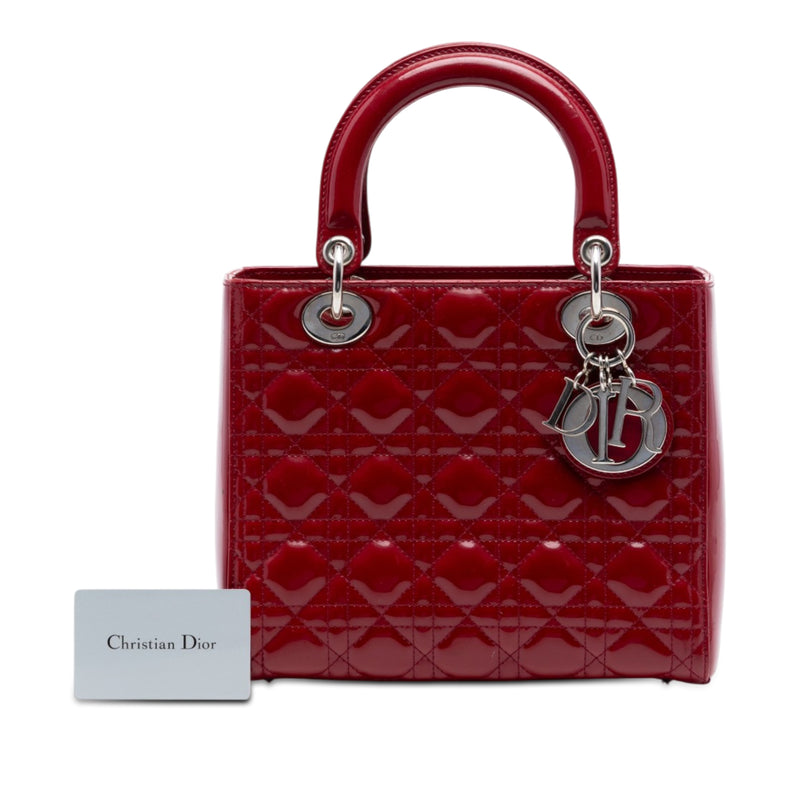 Medium Patent Cannage Lady Dior - Image 8
