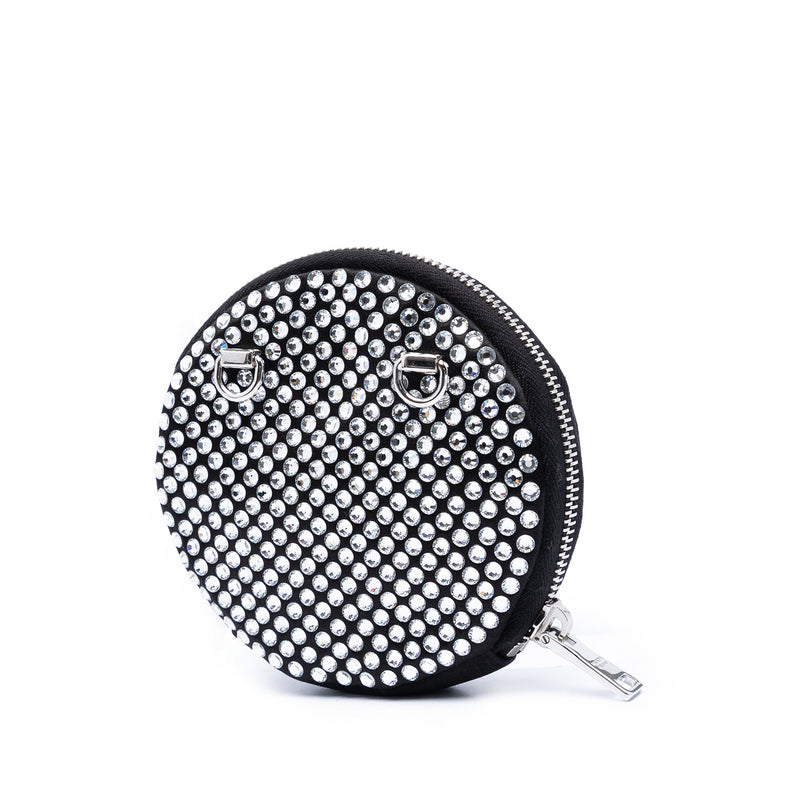 Satin Crystal Round Chain Crossbody - Image 2