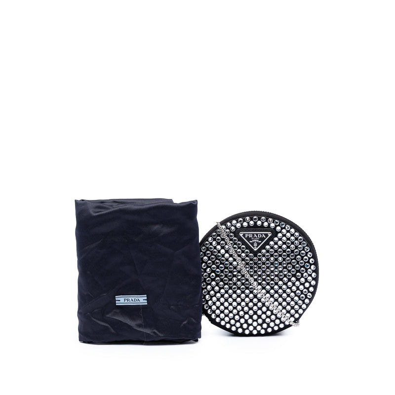 Satin Crystal Round Chain Crossbody - Image 6
