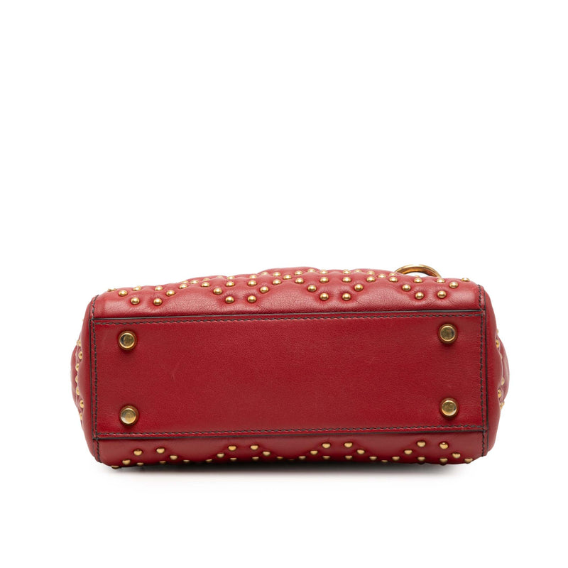 Mini Lambskin Cannage Studded Supple Lady Dior - Image 3
