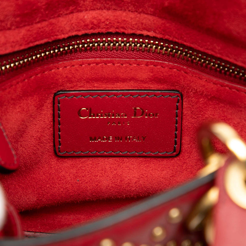 Mini Lambskin Cannage Studded Supple Lady Dior - Image 5