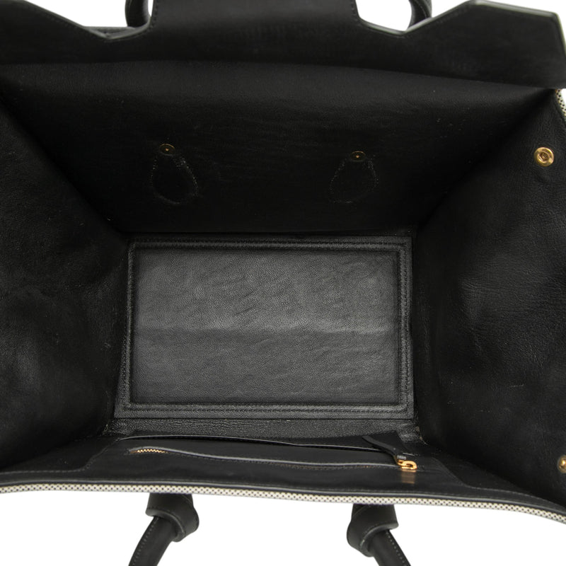 Small Bicolor Canvas and Calfskin Tie Knot Handbag - Image 4