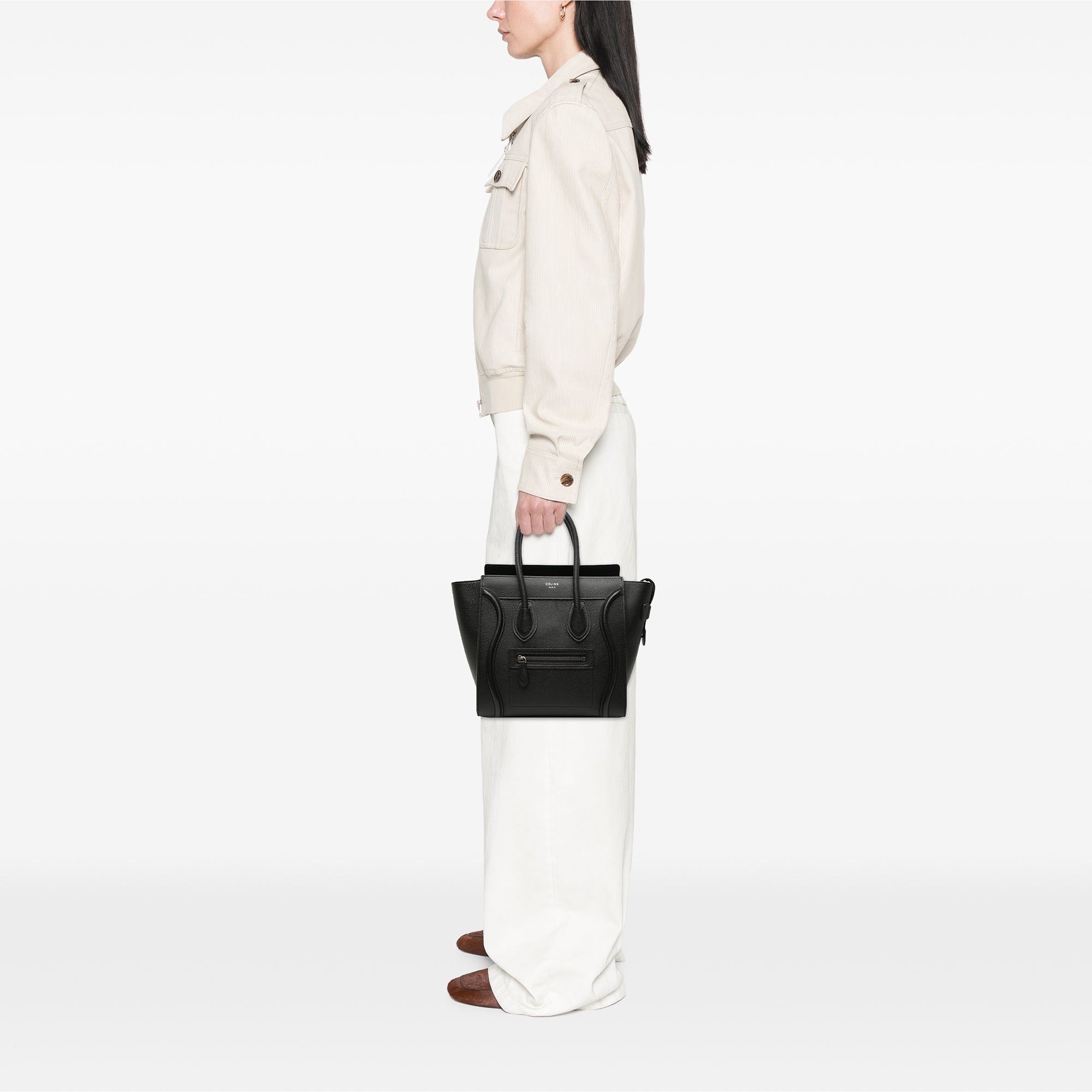 Mini Grained Calfskin Luggage Tote - Image 7