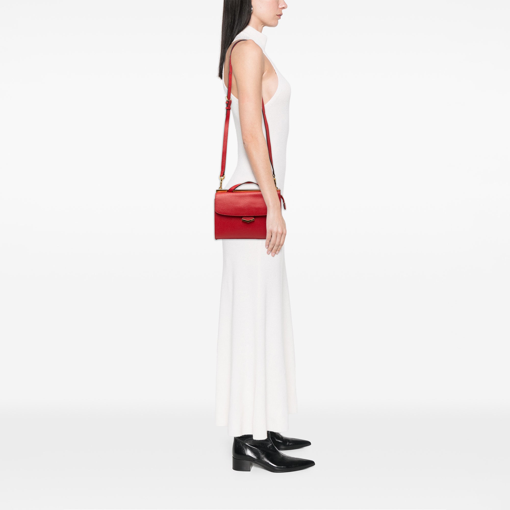 Small Leather Demi Jour Top Handle Bag - Image 8