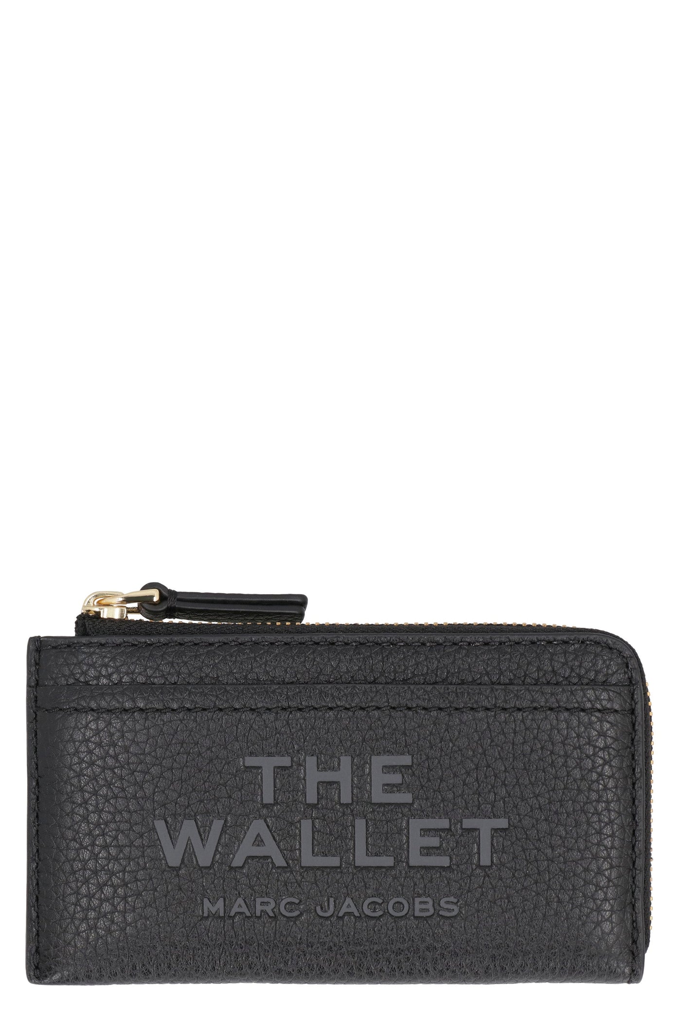 Marc Jacobs Grainy Leather Top Zip Wallet — Black Cow Hide & Purses