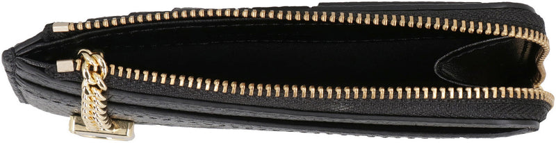 Marc Jacobs Grainy Leather Top Zip Wallet — Black Cow Hide & Purses
