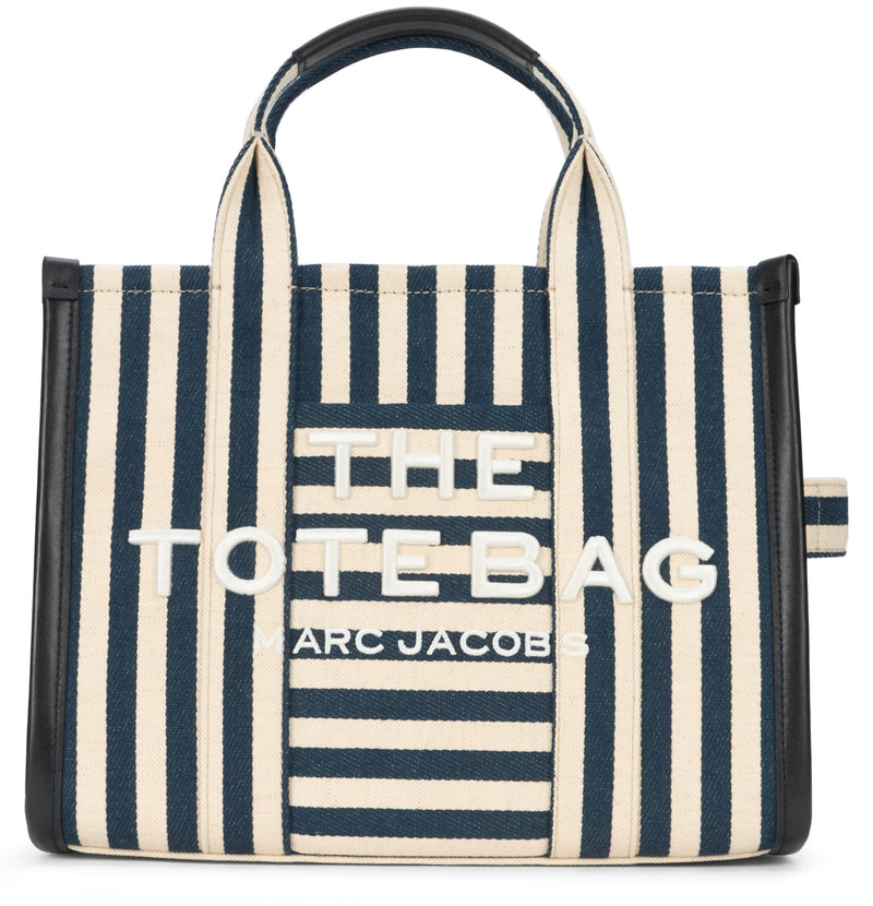 Marc Jacobs Striped Canvas Tote Bag — Navy Cotton