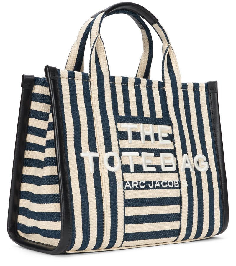Marc Jacobs Striped Canvas Tote Bag — Navy Cotton