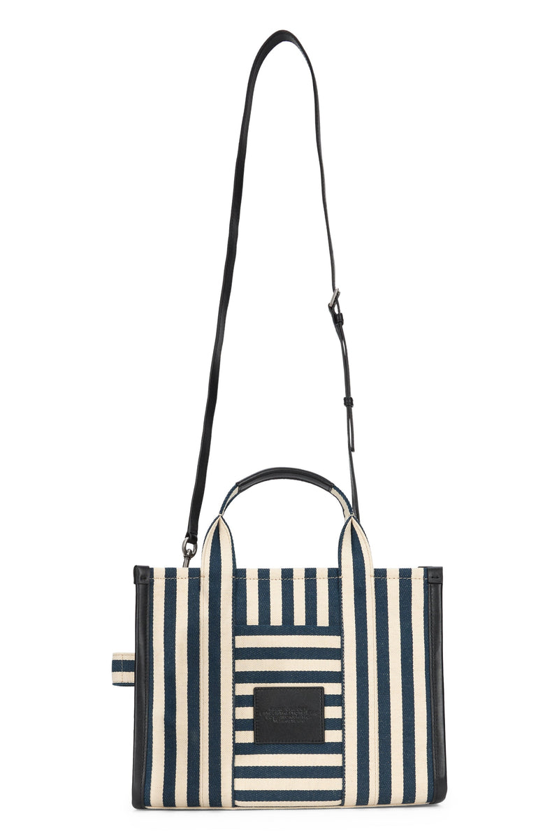 Marc Jacobs Striped Canvas Tote Bag — Navy Cotton