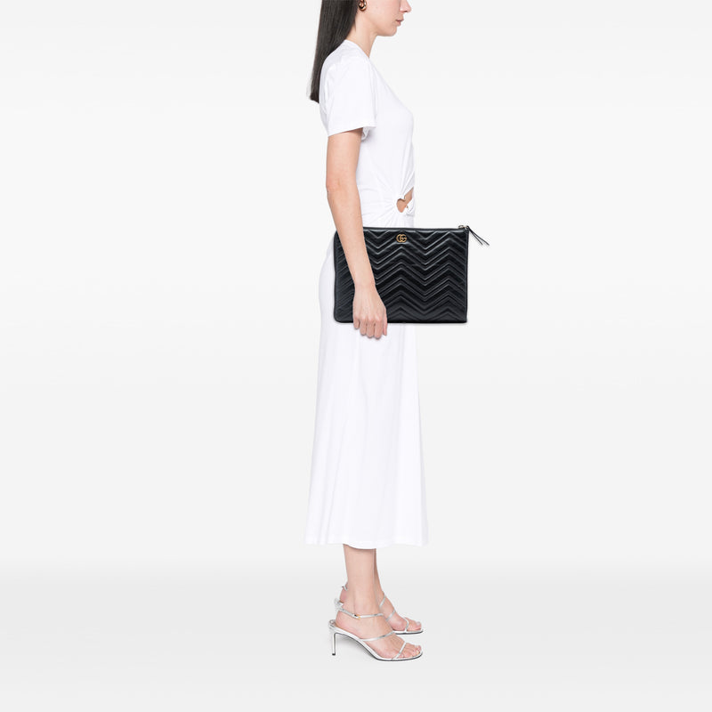 GG Marmont Matelasse Leather Portfolio Clutch - Image 7