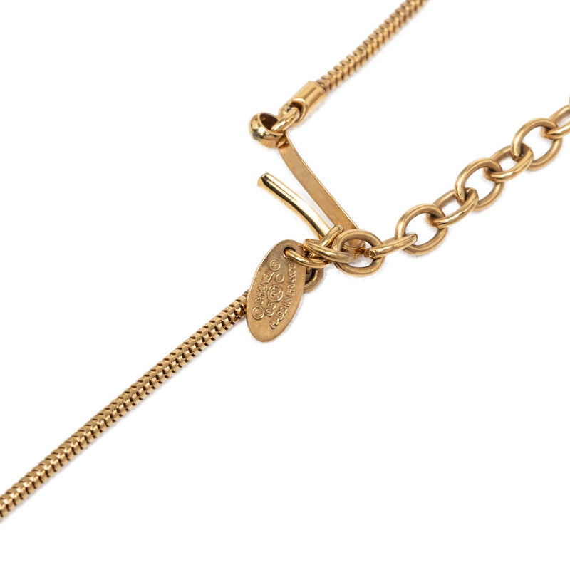 CC Gold Plated Faux Pearl Pendant Necklace - Image 4