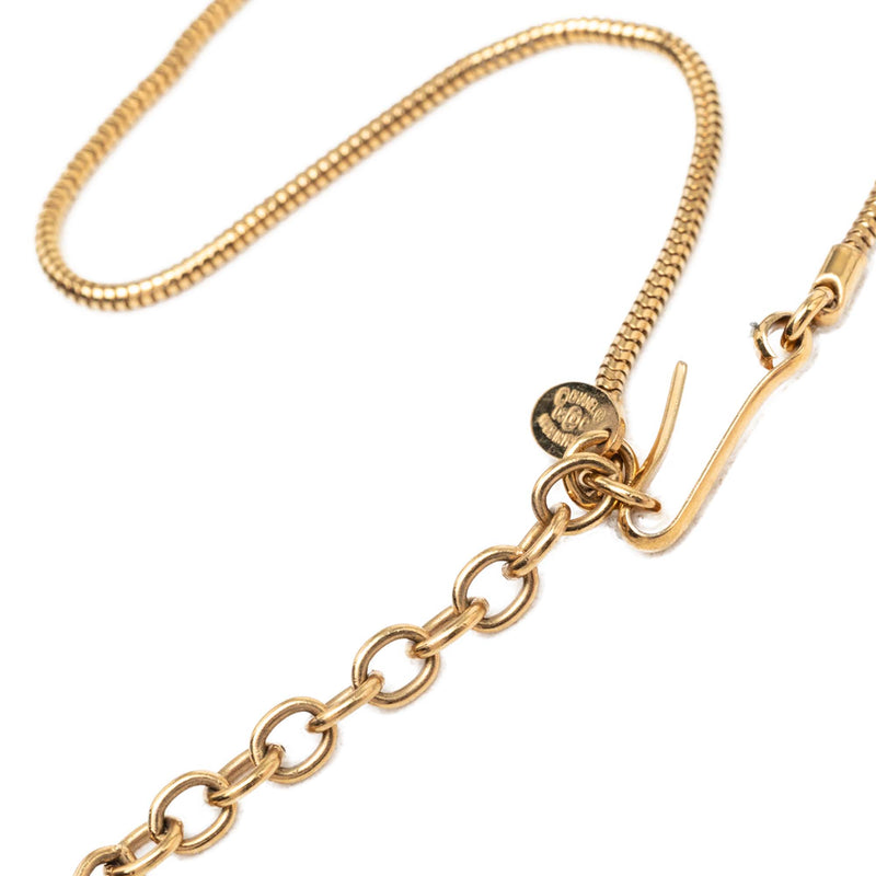 CC Gold Plated Faux Pearl Pendant Necklace - Image 5