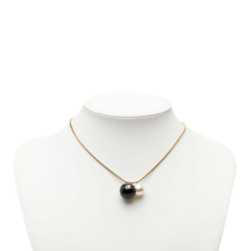 CC Gold Plated Faux Pearl Pendant Necklace - Image 6